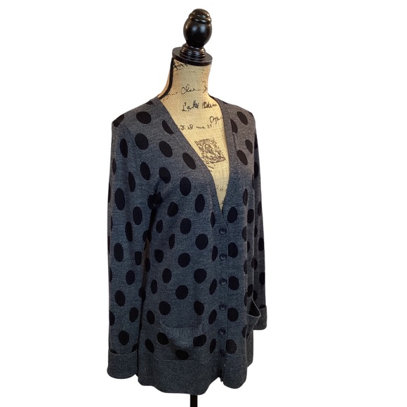 Halogen 100% Merino Wool Cardigan Gray EUC - Picture 2 of 9